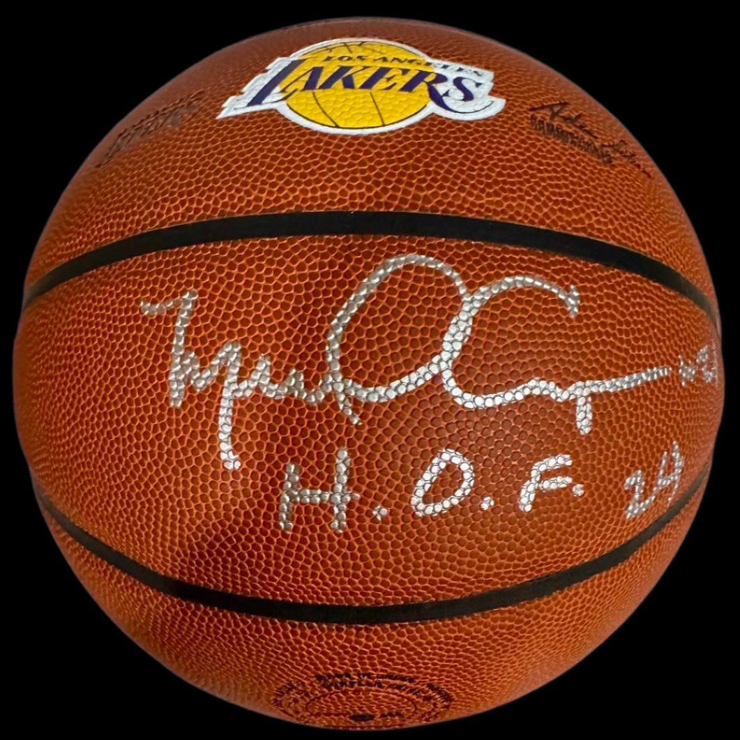 Michael Cooper Signed Lakers Logo Wilson Basketball w/HOF Inscription - Schwartz COA